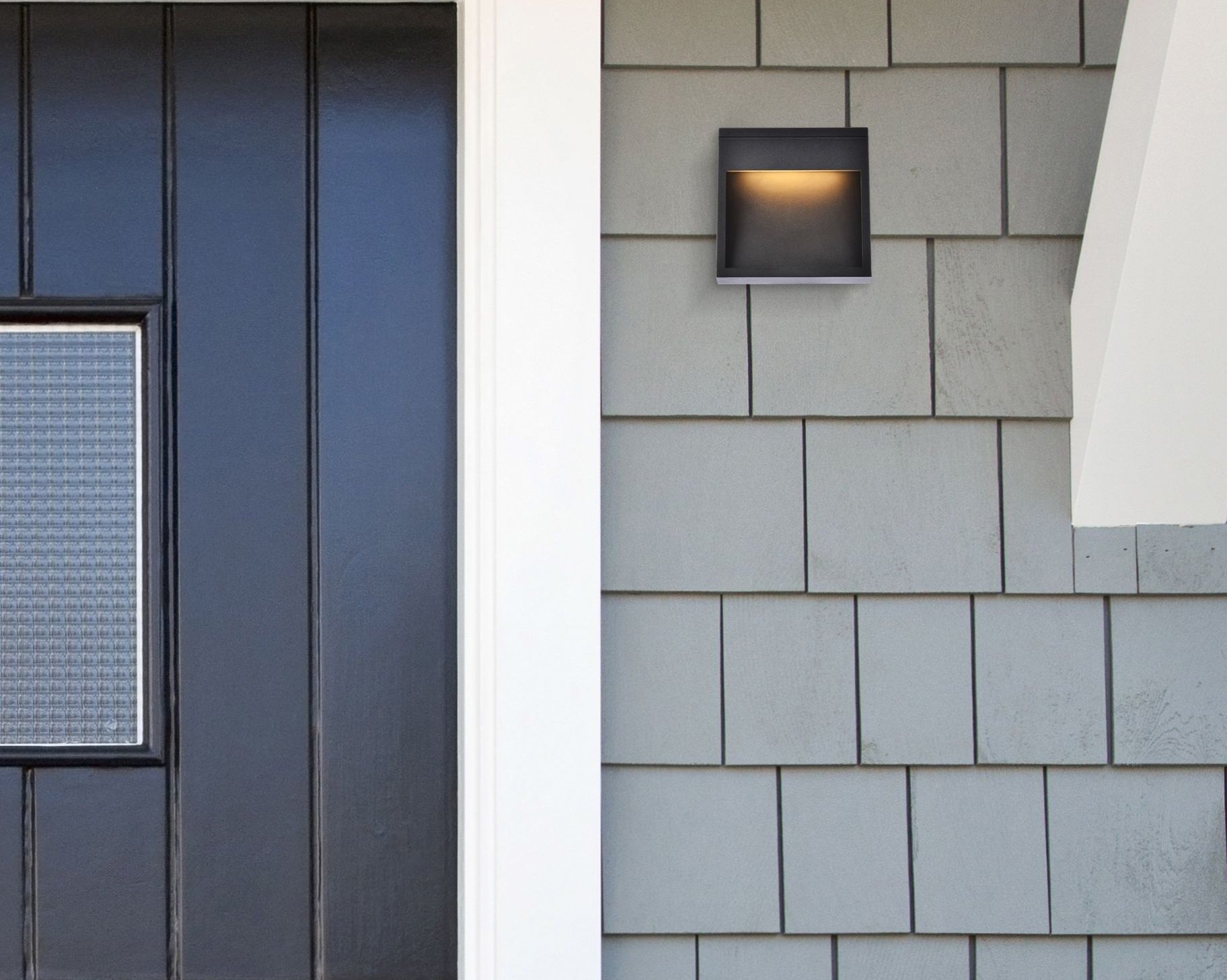 Raine Integrated Led Wall Sconce In Black Black