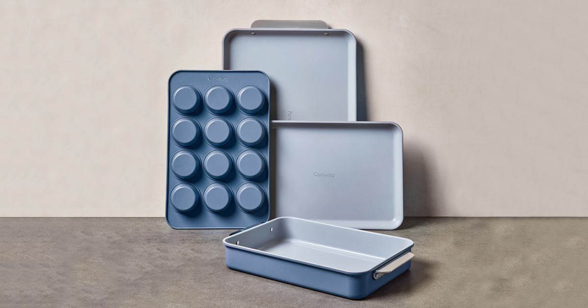 Caraway's New Bakeware Set Features Sage and Marigold Colors