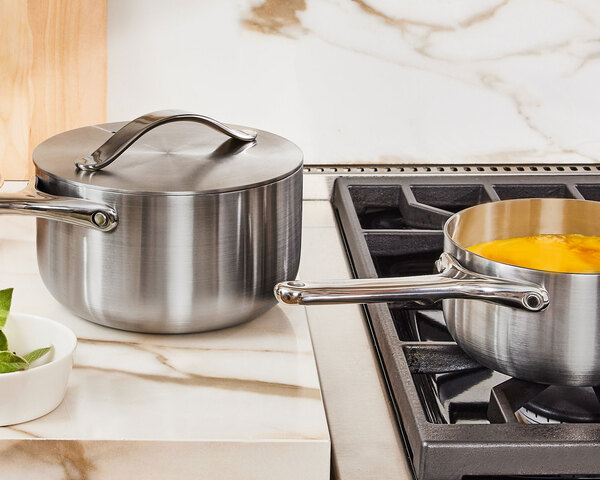 Stainless Steel - Sauce Pans - Stovetop - Lifestyle Closeup