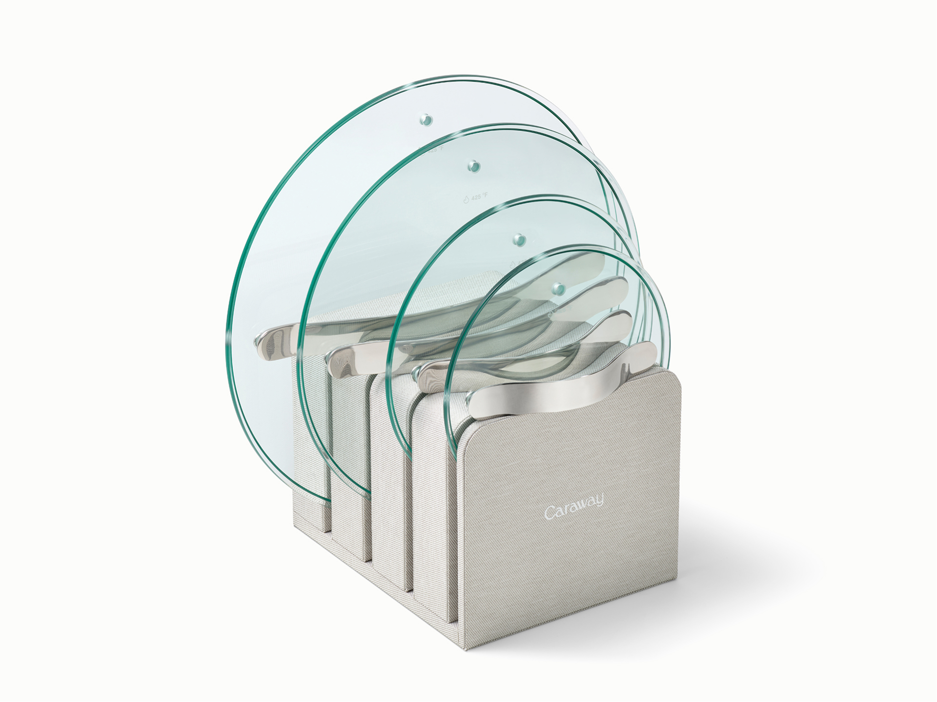 Glass Lid Set of 4 for Pans with Lid Organizer Caraway