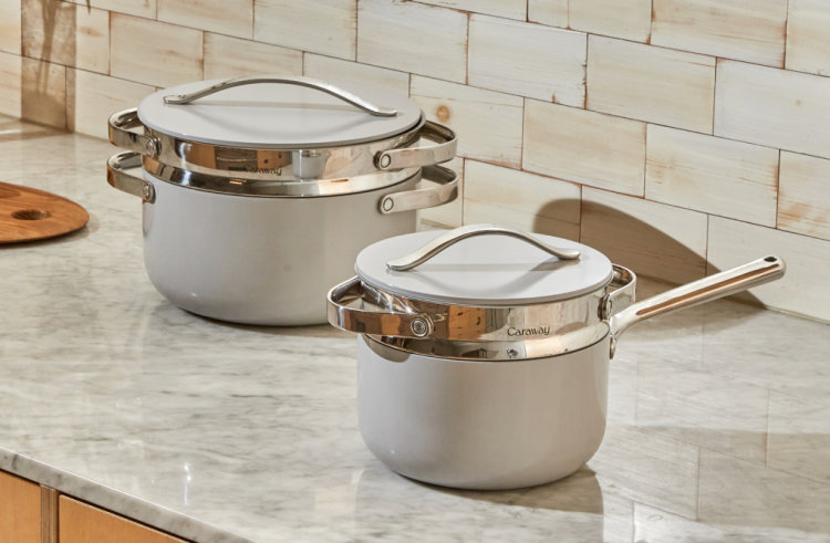 steamer small stainless steel creme on counter