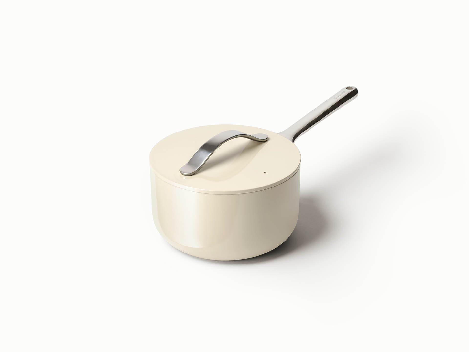 Caraway Home Non-Stick Ceramic Cookware Set, 7-Piece - Cream