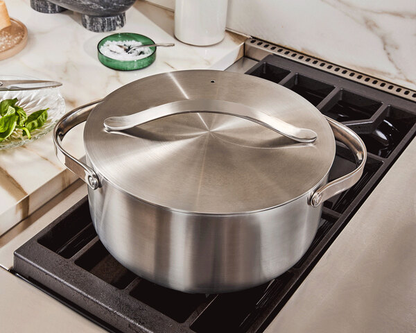 Stainless Steel - Dutch Oven - Stovetop - Lifestyle Closeup