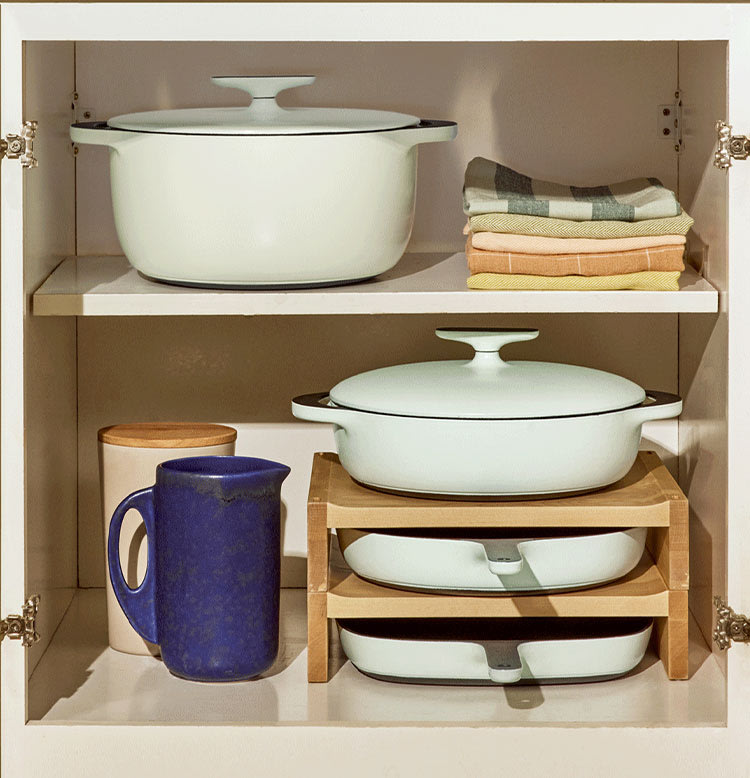 Cast Iron Set - Mist - Lifestyle in Cabinet
