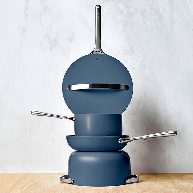Stacked Navy Cookware Set