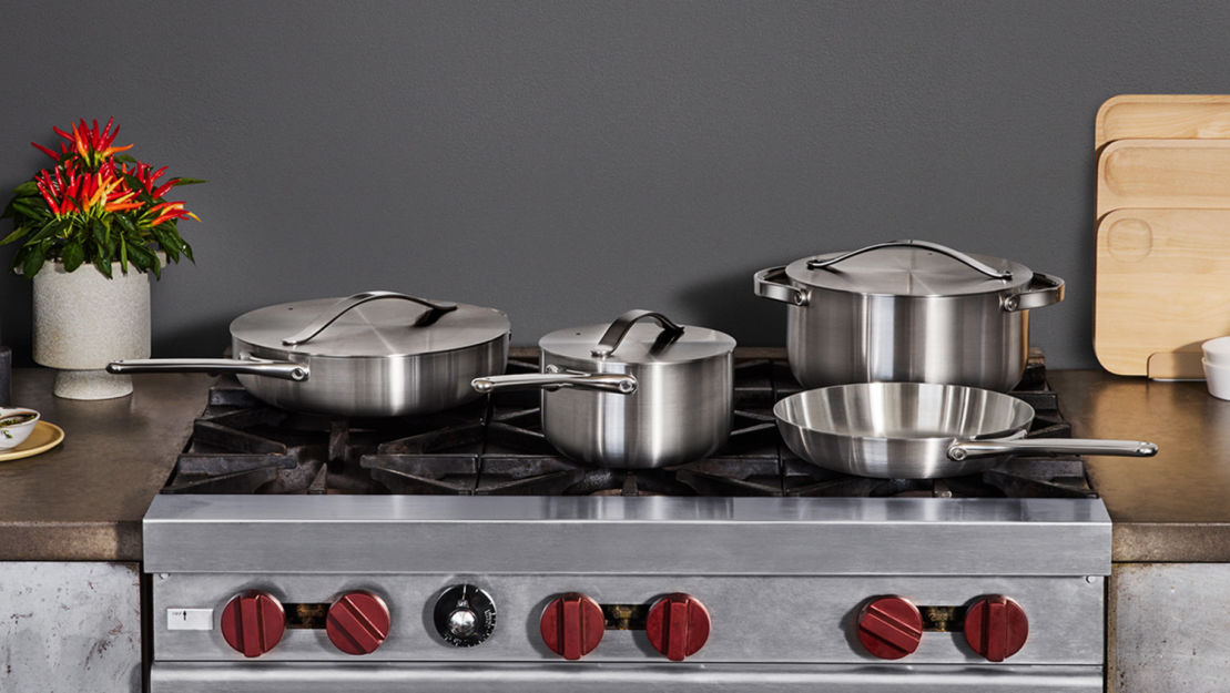 Cookware Set - Stainless - Still Life on Stovetop