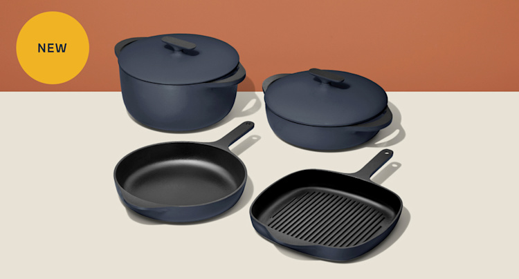 Cast Iron - Cookware Set - Navy - Elevated Ecomm
