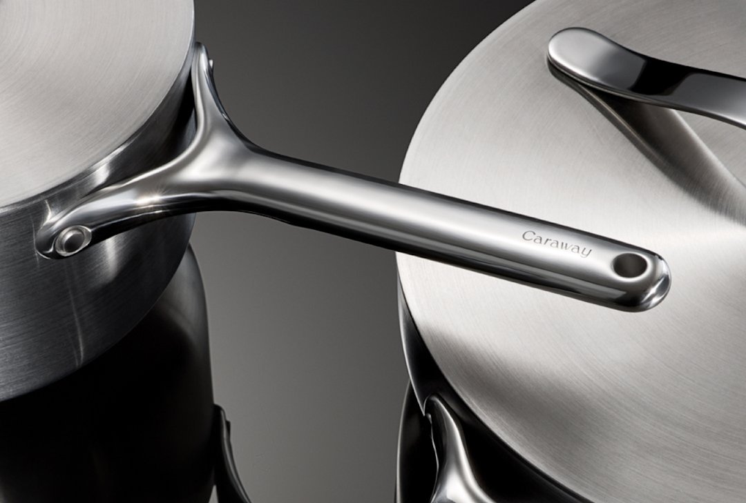Progresive Cookware Stainless Steel Cookware Set | 4-Piece Fully Clad Set | Caraway