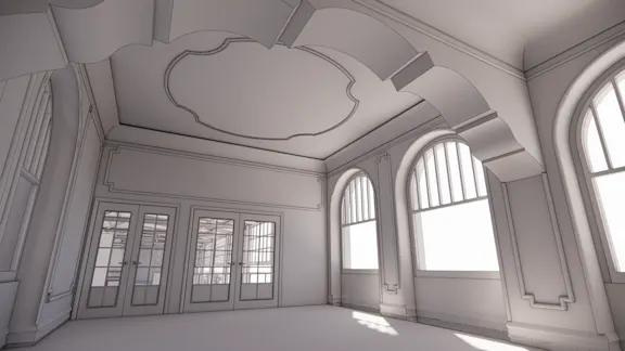 Hightech und Handwerk Render 2 Ballsaal