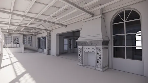 ... jedes Detail des ehemaligen Speisesaals wird erfasst.