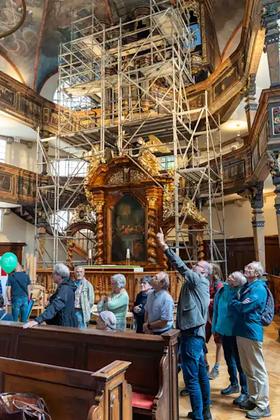 Schaubaustelle in der Dreifaltigkeitskirche in Speyer  | Fotoquelle: Dominik Böhm