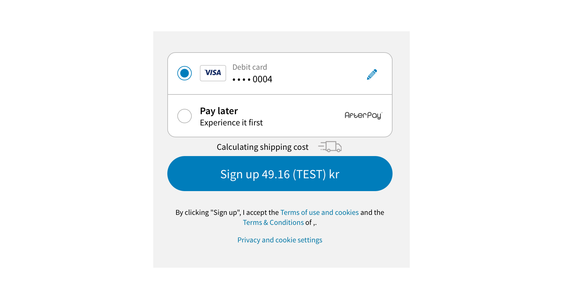 SHIPPING COSTS & PAYMENTS