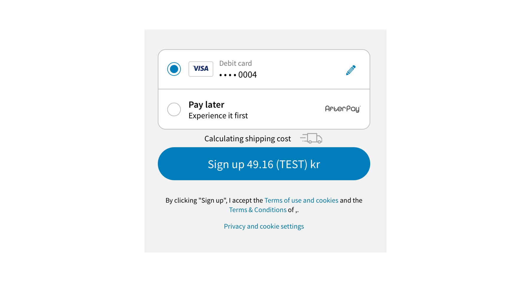 Calculating shipping cost