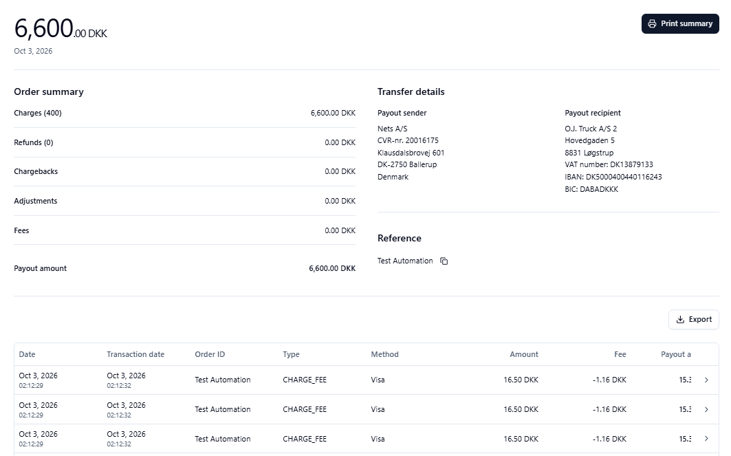 Payouts New Details