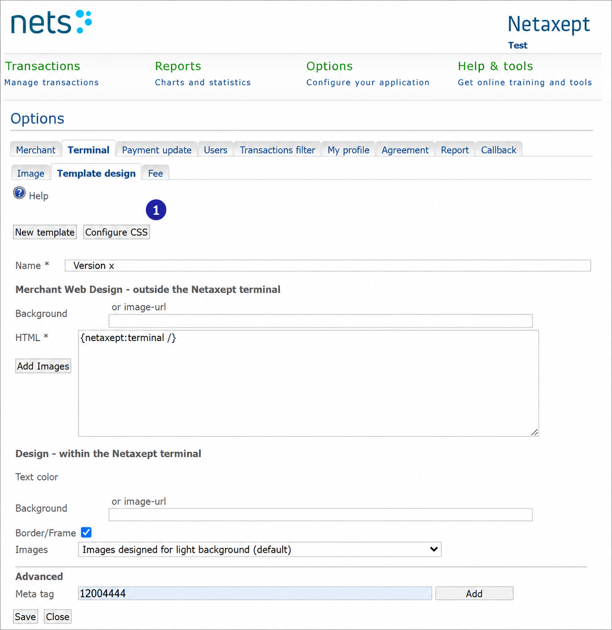 Configure CSS