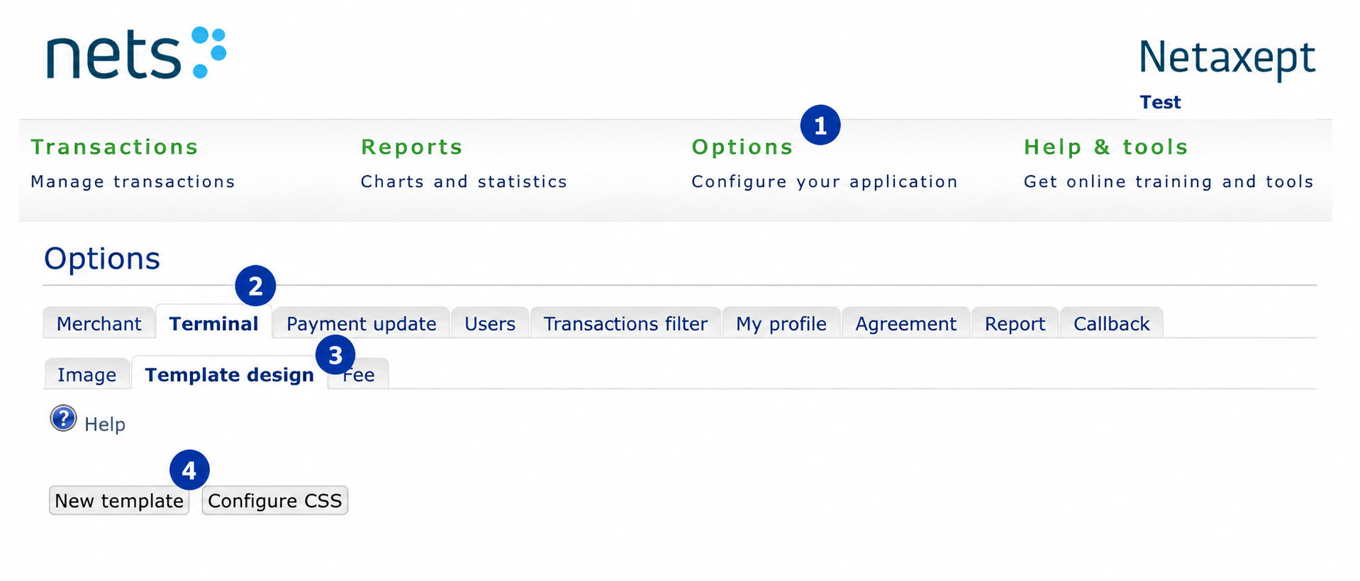 Netaxept Admin Portal