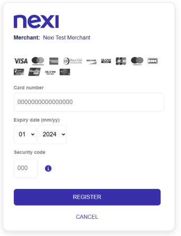 Netaxept old payment form