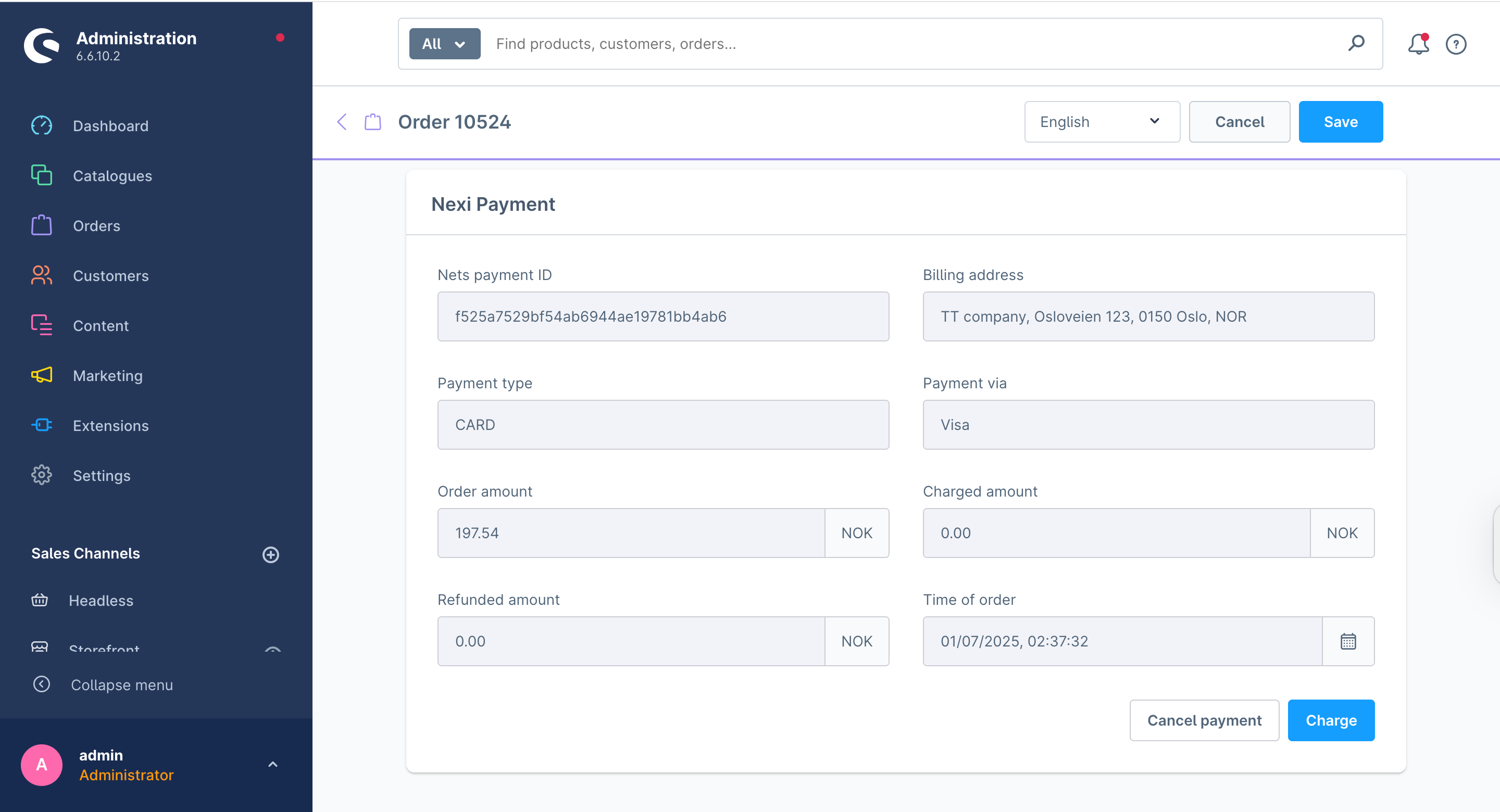 Order management shopware 6.7