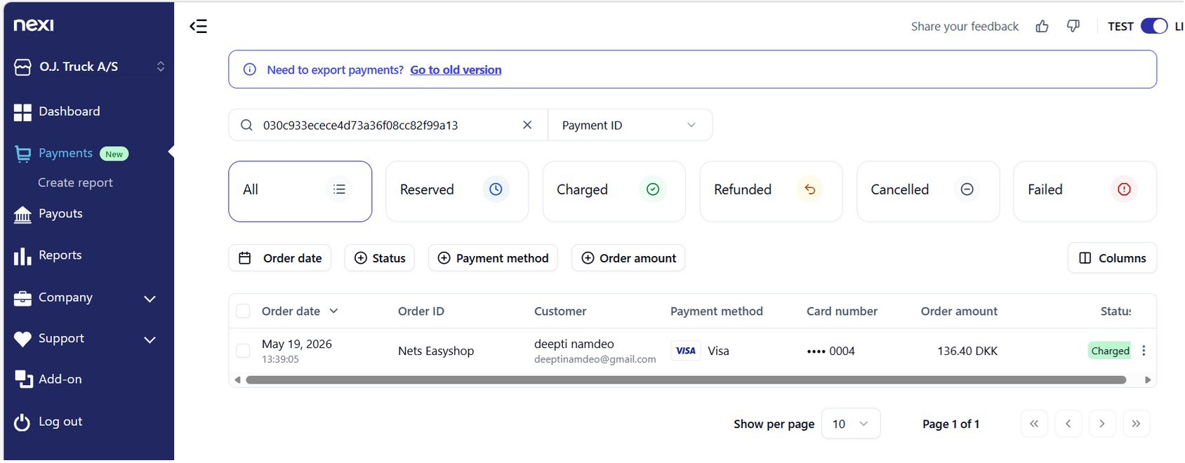 Search Payments 1