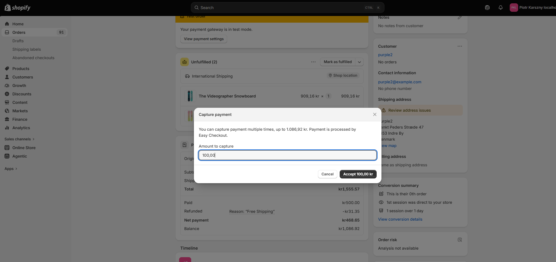 Shopify Multi Charge