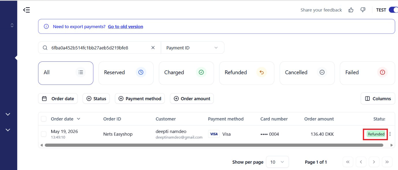3.4 Refund Item Refunded