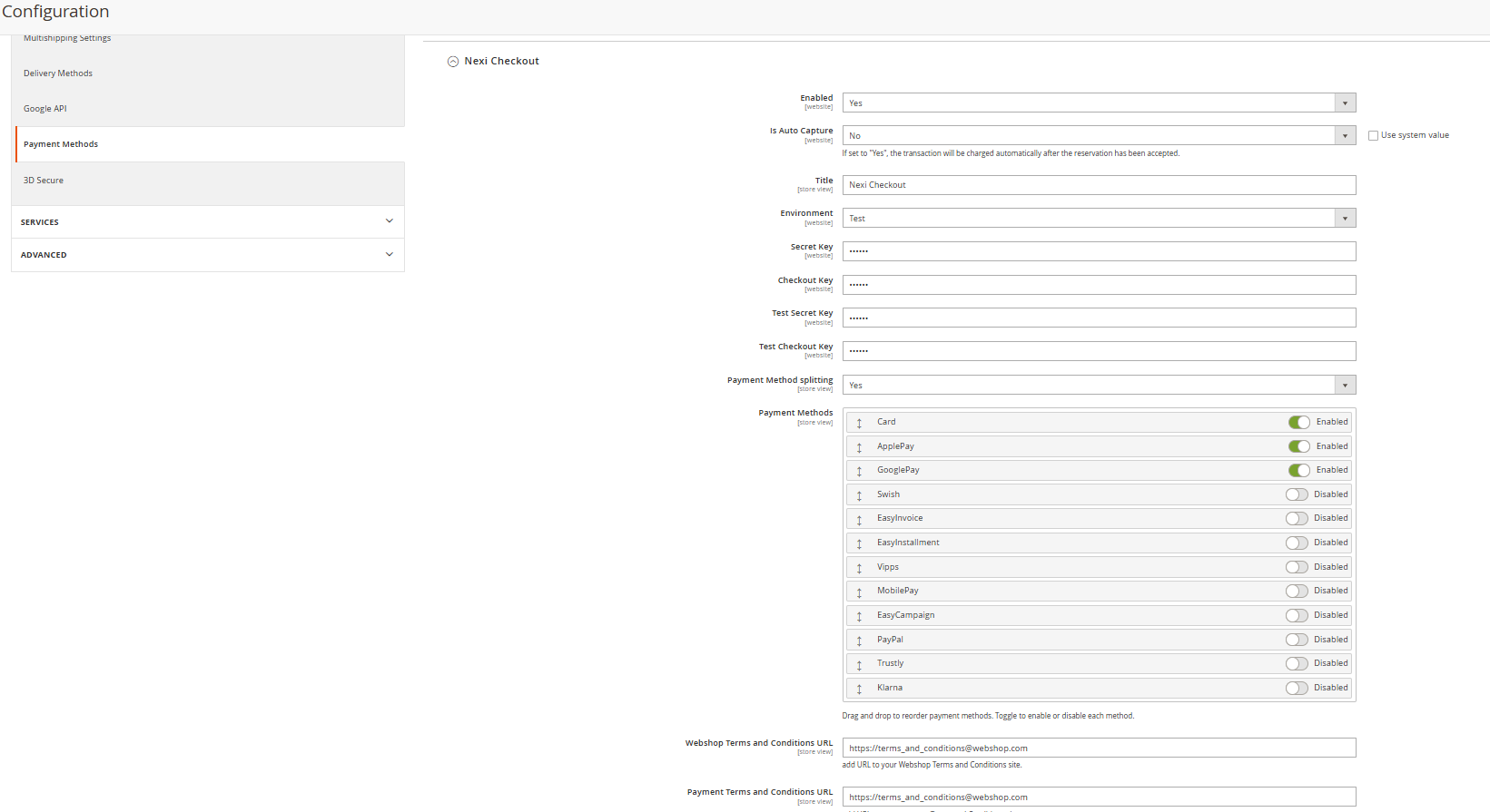 Magento AC Configuration