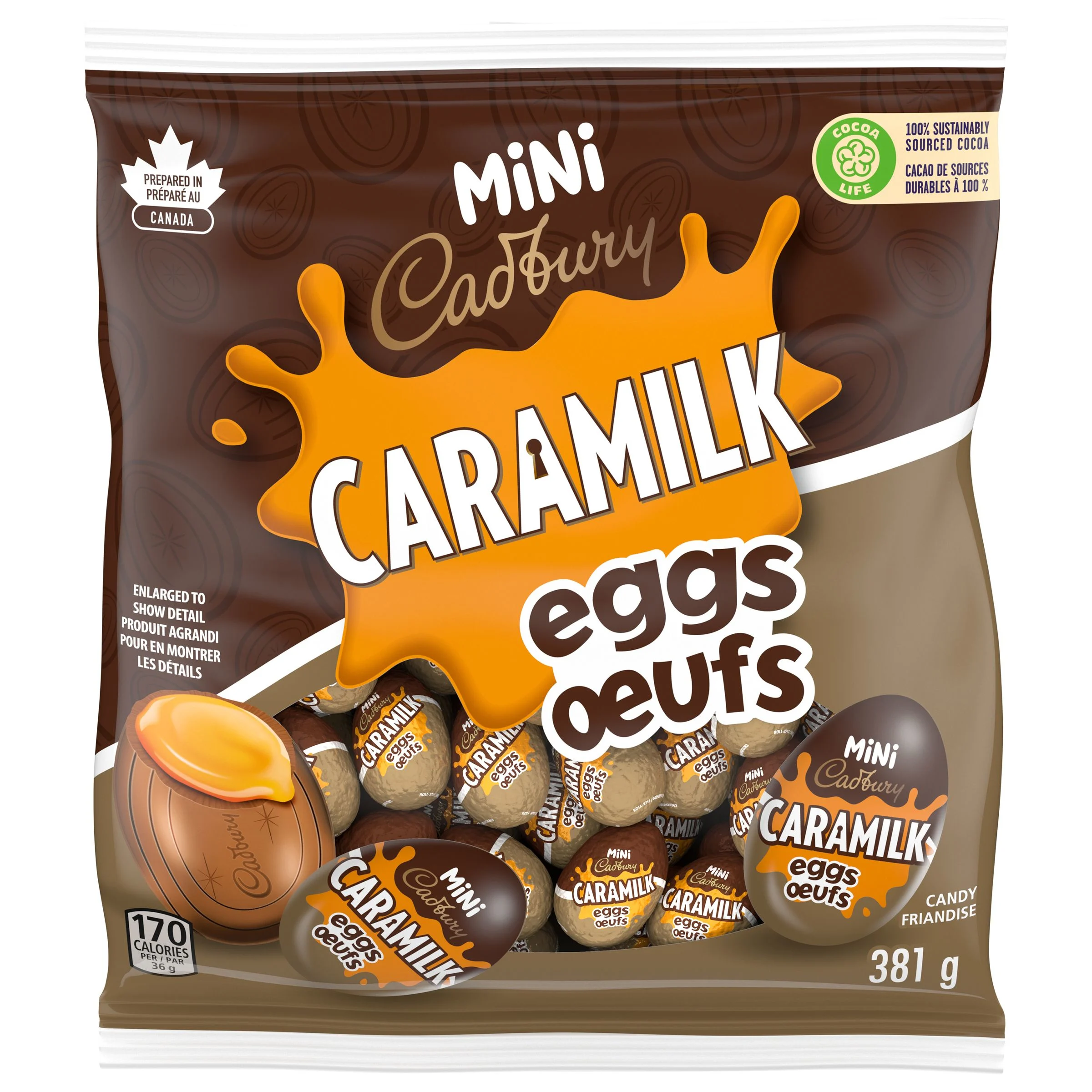 Friandise Cadbury Caramilk mini œufs (381 g)