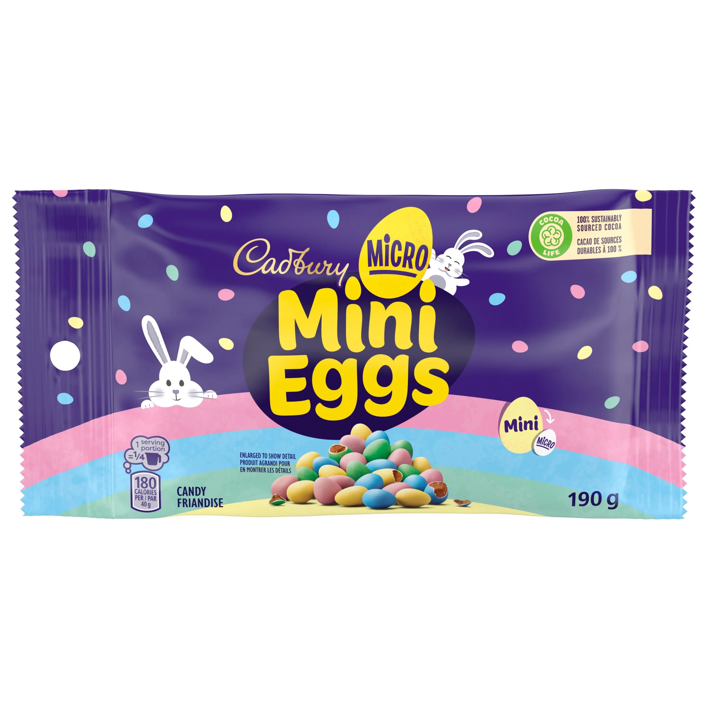 Friandises Cadbury Micro Mini Eggs pour Pâques (190 g)