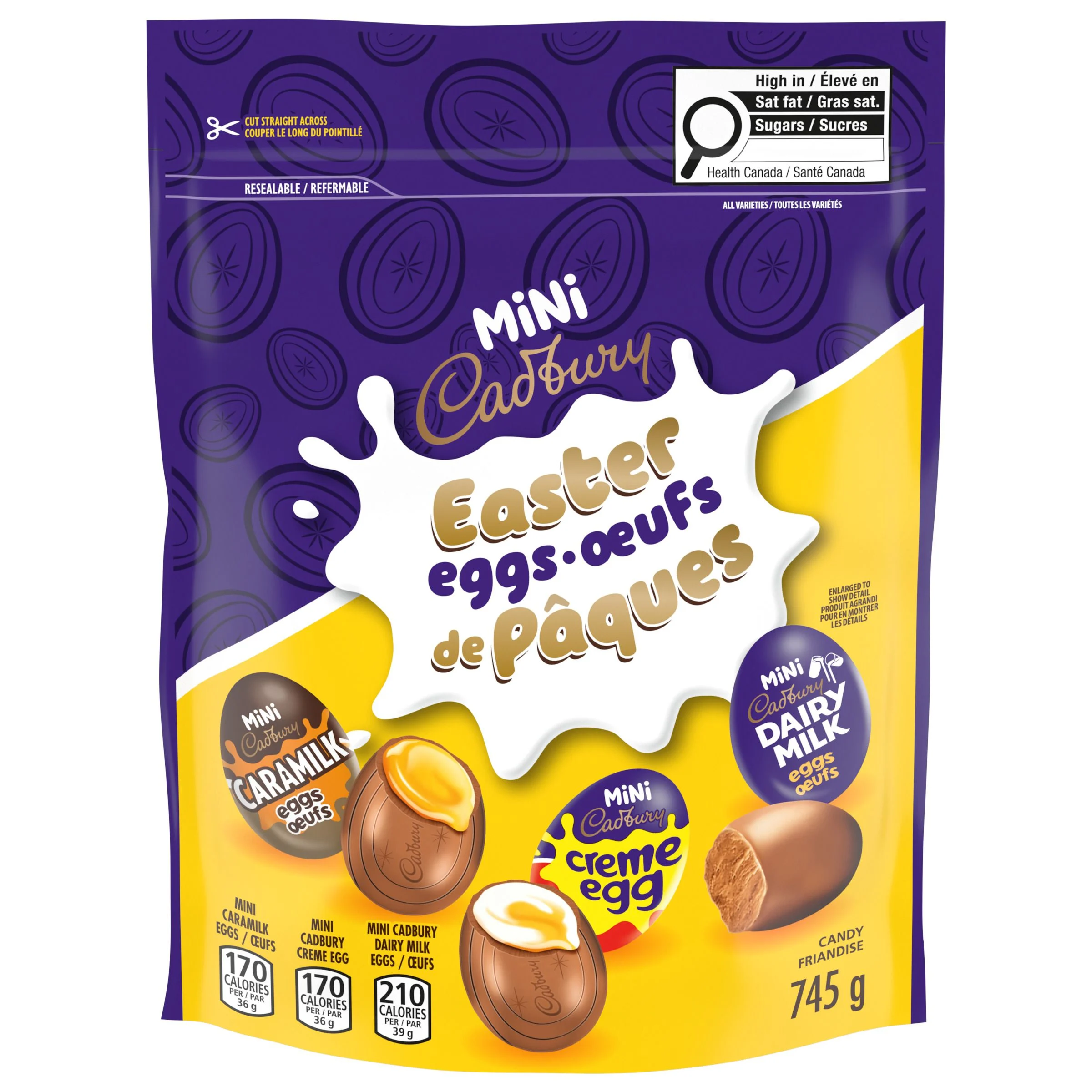 Cadbury Mini Easter Eggs Candy Assortment (Resealable Bag, 745 g)