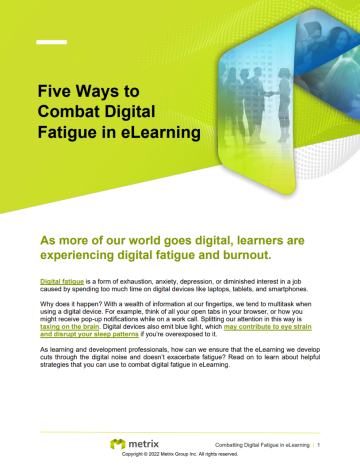 Combatting Digital Fatigue in eLearning