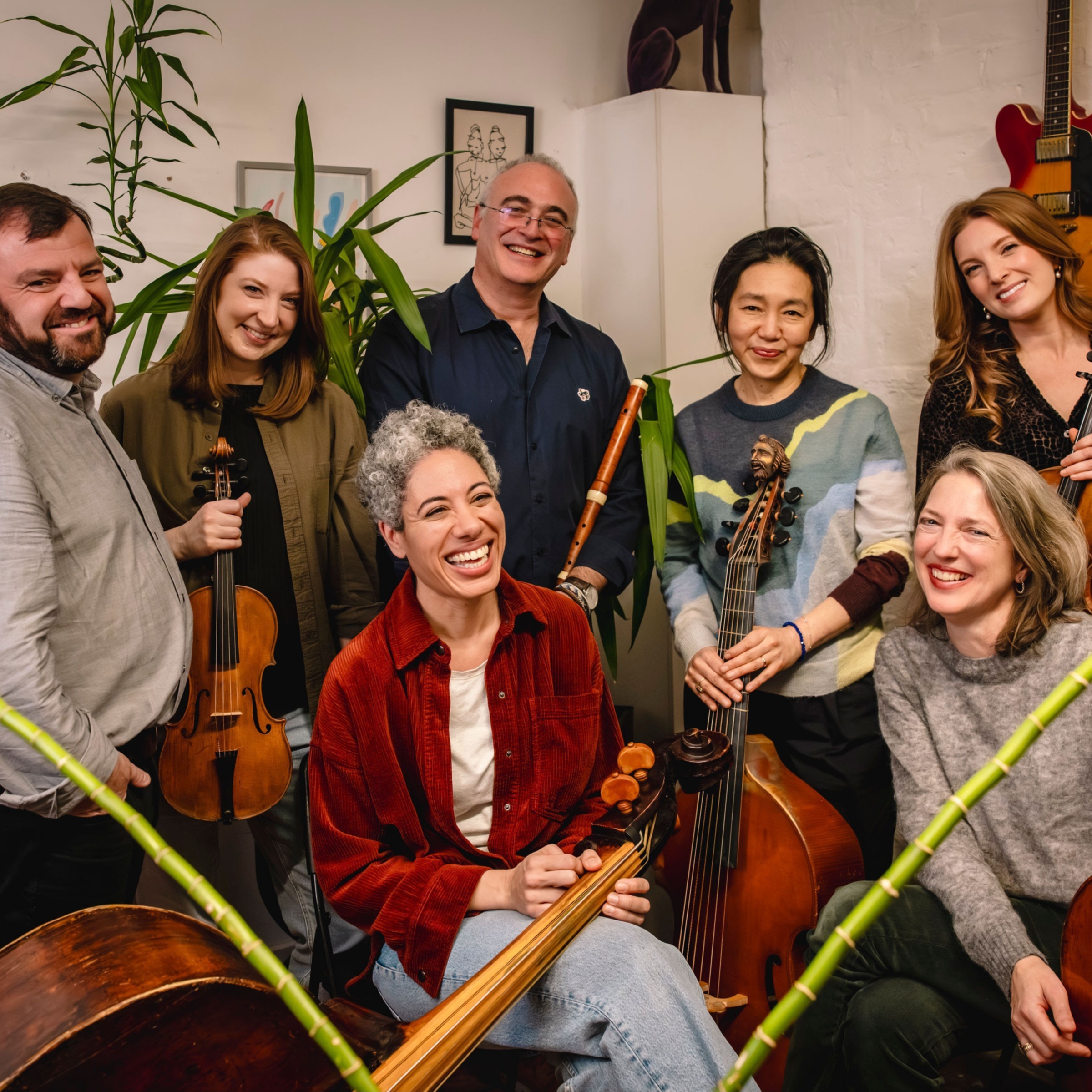 New faces among the regular team at Florilegium: l-r,  Steve Devine, Magdalena Loth-Hill, Carina Cosgrave, Ashley Solomon, Reiko Ichise, Jennifer Morsches and Gabi Jones 