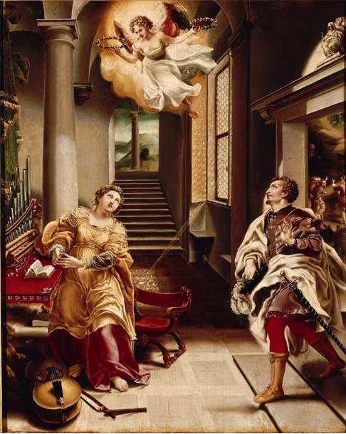 Lelio Orsi, I Santi Cecilia e Valeriano (c1555), Galleria Borghese, Rome Lelio Orsi, I Santi Cecilia e Valeriano (c1555), Galleria Borghese, Rome