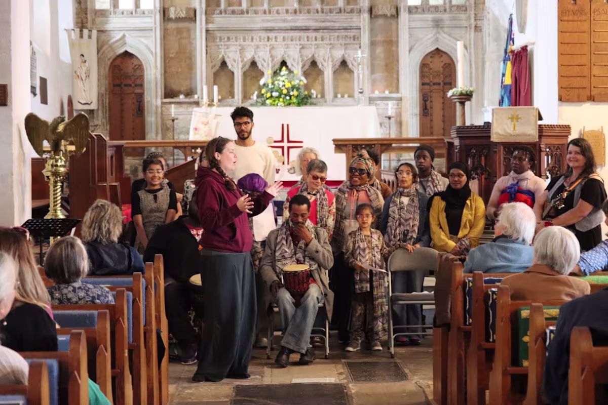 The Telling was praised for their workshops bringing together refugees and migrants with professional musicians in cross-cultural music making. 