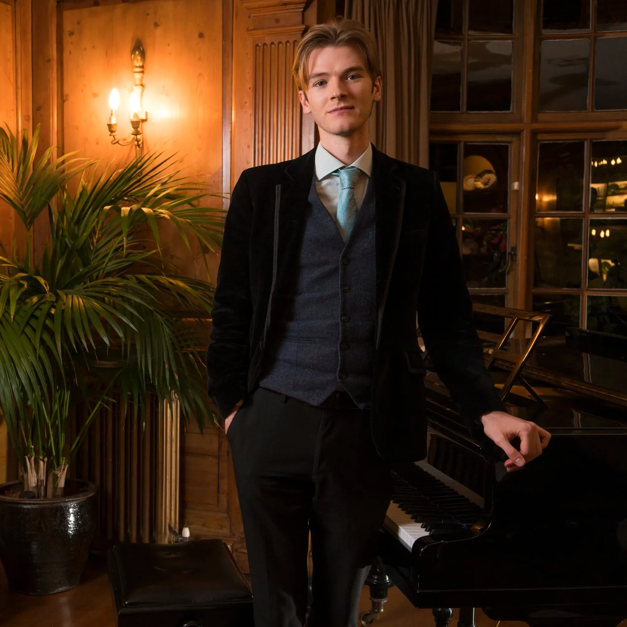 A 19th-century salon piano recital