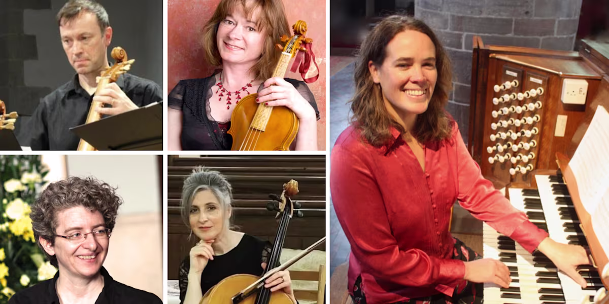 Marches Baroque Ensemble: David Hatcher, Claire Heaney, Claudine Cassidy, Hilary Norris and Sharon Lindo Marches Baroque Ensemble: David Hatcher, Claire Heaney, Claudine Cassidy, Hilary Norris and Sharon Lindo