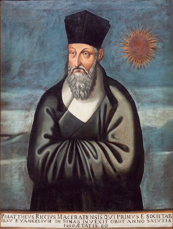 Fr. Matteo Ricci of Macerata YouWenhui 游文輝, alias Manuel Pereira c. 1610, oil on canvas, 120 × 95 cm. © Society of Jesus, Il Gesù, Rome.