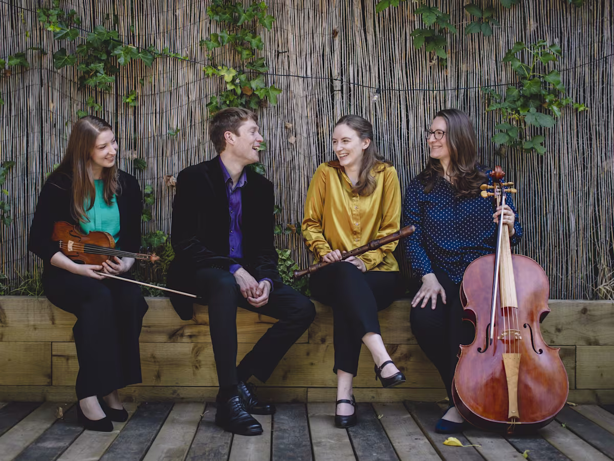 Ensemble Hesperi: Magdalena Loth-Hill (baroque violin), Thomas Allery (harpsichord), Mary-Jannet Leith (recorders), Florence Petit (baroque cello)