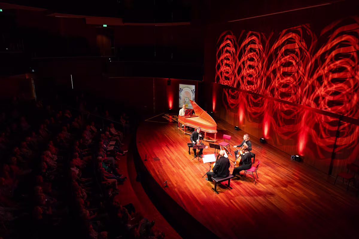 Phantasm performs JS Bach’s ‘Well-Tempered Clavier’ in alternation with harpsichordist Francesco Cera (photo by Marieke Wijntjes) Phantasm performs JS Bach’s ‘Well-Tempered Clavier’ in alternation with harpsichordist Francesco Cera (photo by Marieke Wijntjes)