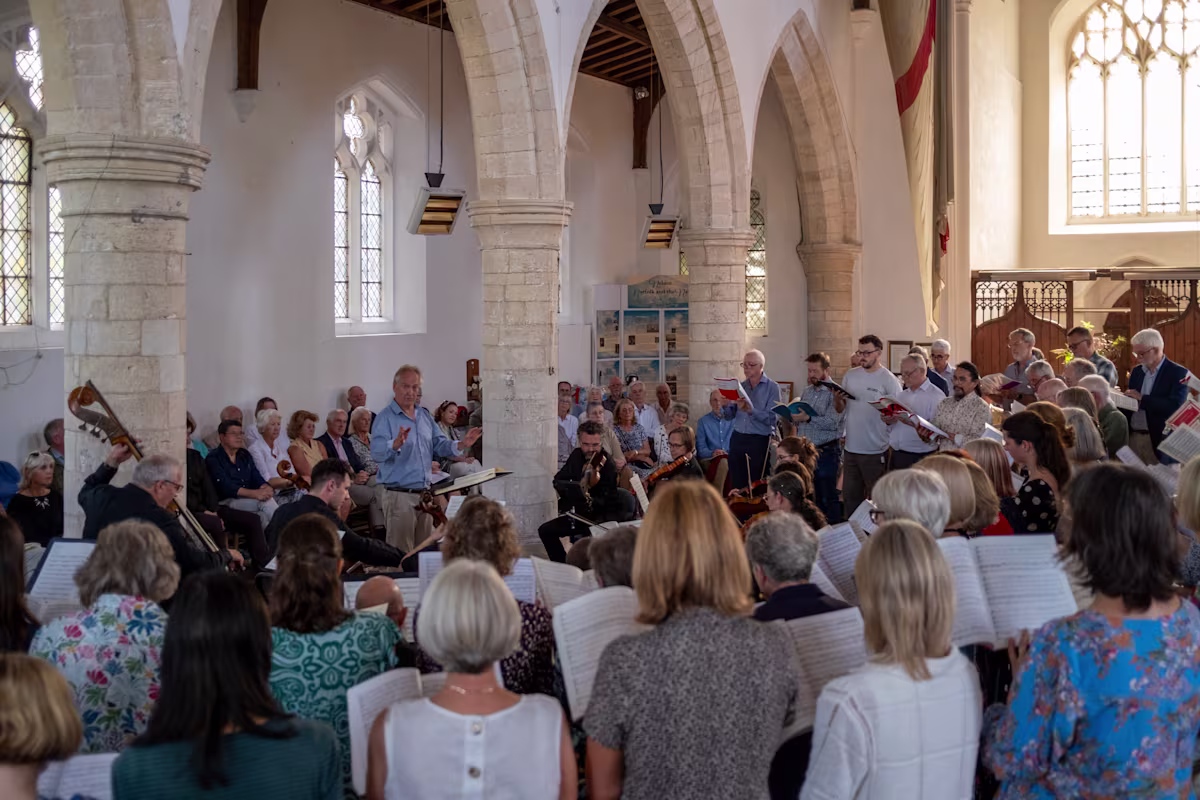 Nigel Short of Tenebrae directs a come and sing of the ‘Nelson Mass’ in ‘Nelson’s Church’: All Saints, Burnham Thorpe (Norfolk), July 2025