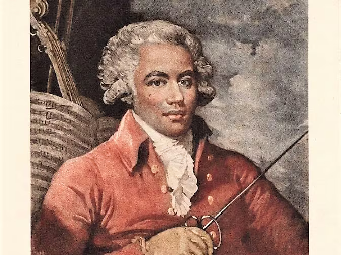 Monsieur de St George (1745-1799), West Indian fencer and violinist. Reproduction of mezzotint, original published 1788, National Portrait Gallery, London Monsieur de St George (1745-1799), West Indian fencer and violinist. Reproduction of mezzotint, original published 1788, National Portrait Gallery, London