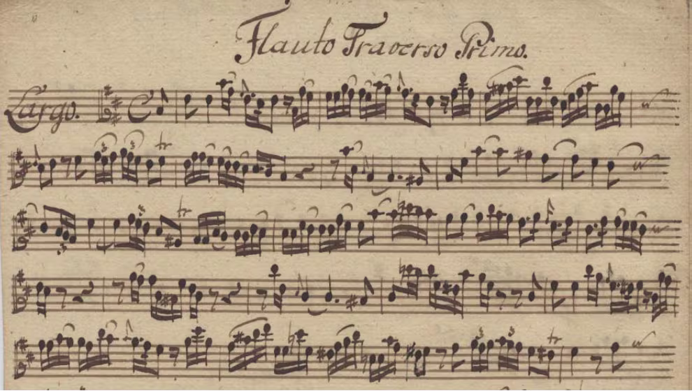 Johann Gottlieb Graun (1703–1771): Trio Sonata in D, WV Cv:XV:9, Flauto traverso part