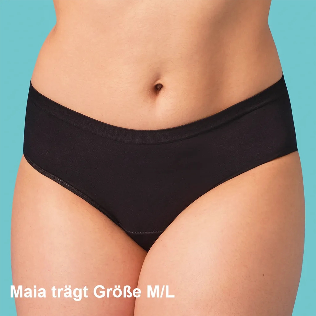 Periodenslip Trageansicht von vorne Größe M/L