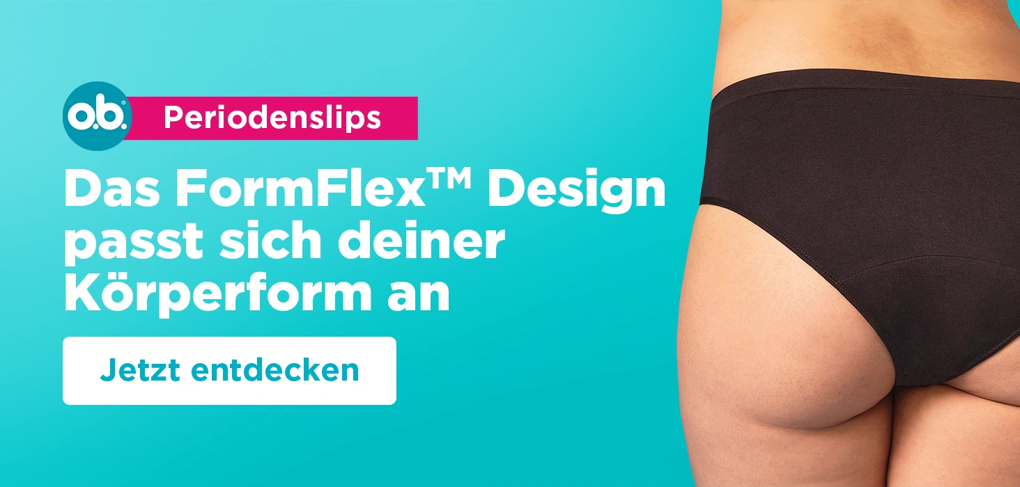 o.b. Periodenslips – Das elastische Design passt sich deiner Körperform an.