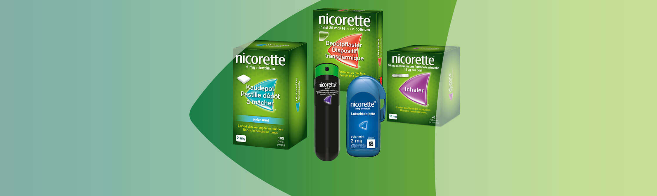 Nicorette Produktübersicht