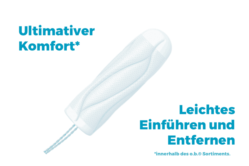 Grafik mit Produktinformationen zu o.b.® ProComfort Super Tampons