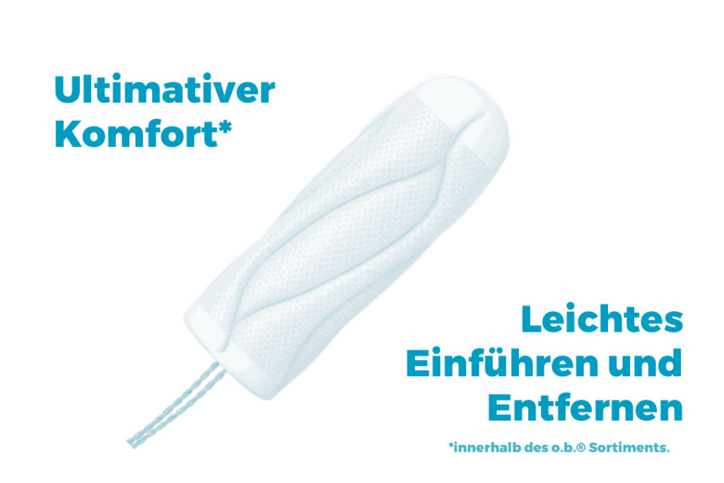 Grafik mit Produktinformationen zu o.b.® ProComfort Super Plus Tampons