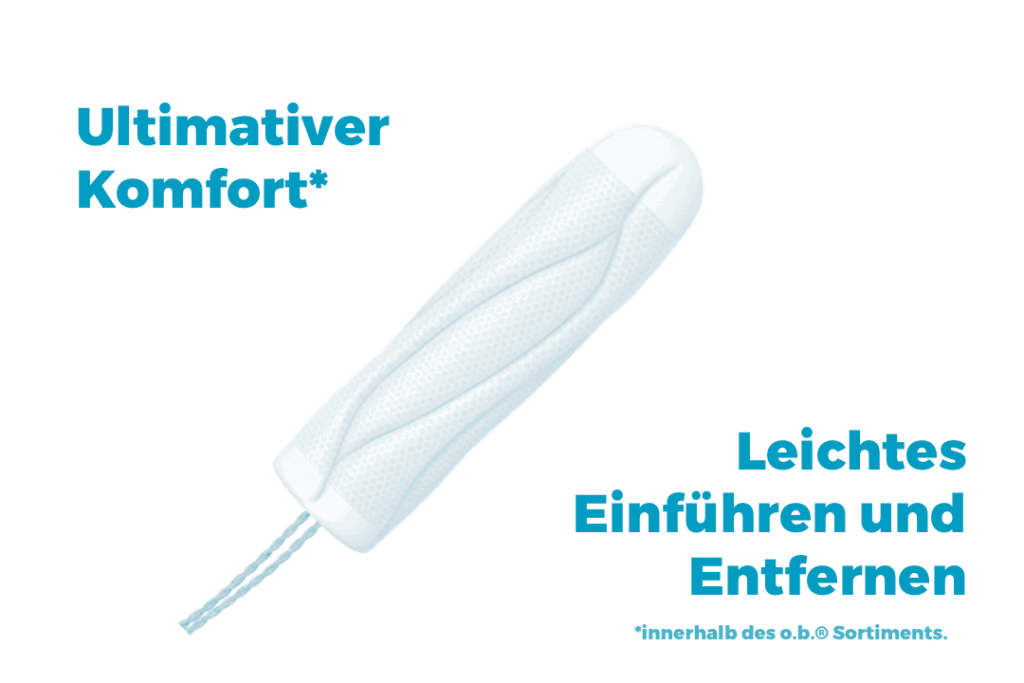 Grafik mit Produktinformationen zu o.b.® ProComfort Mini Tampons