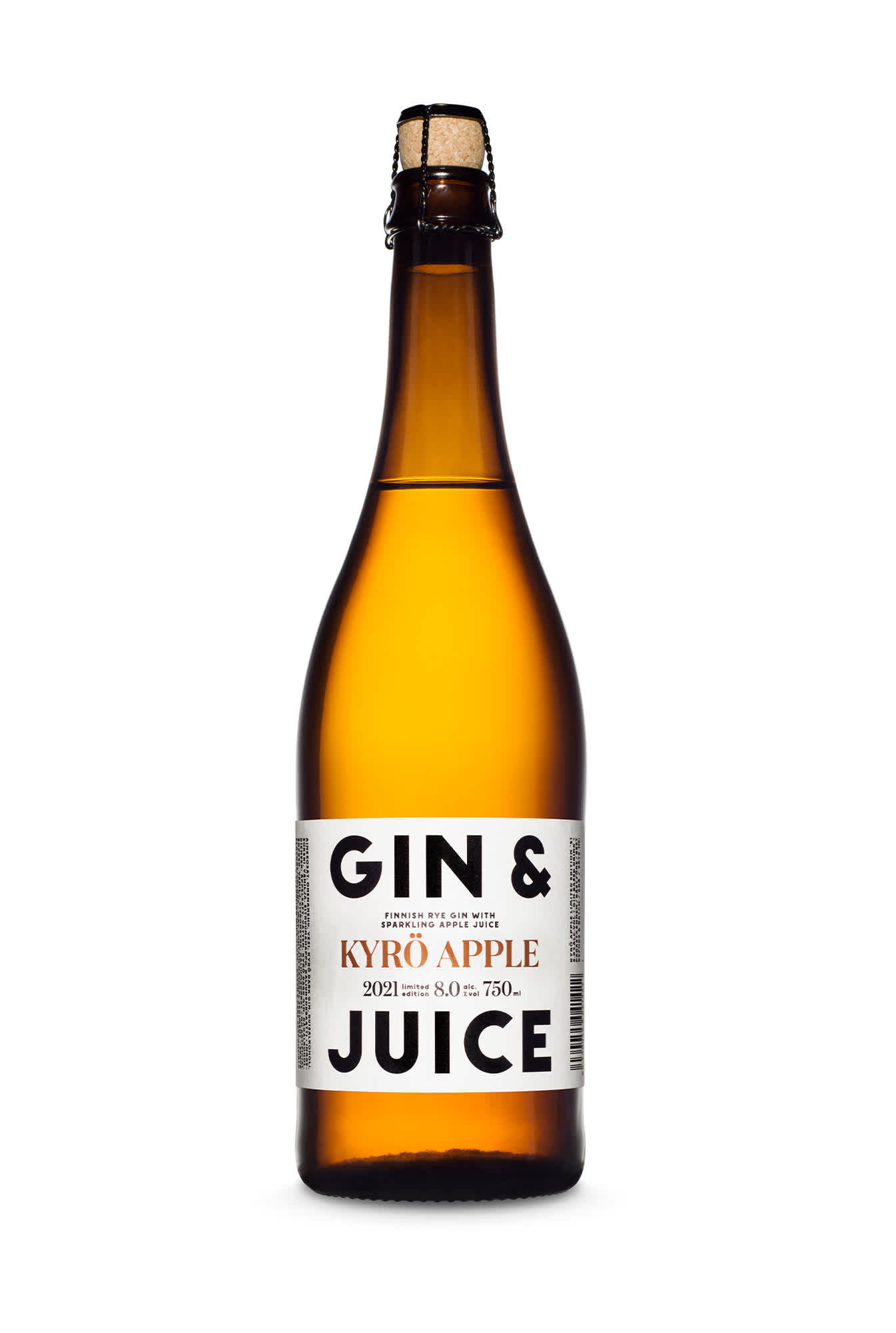 750 ml bottle of Kyrö Apple Gin & Juice