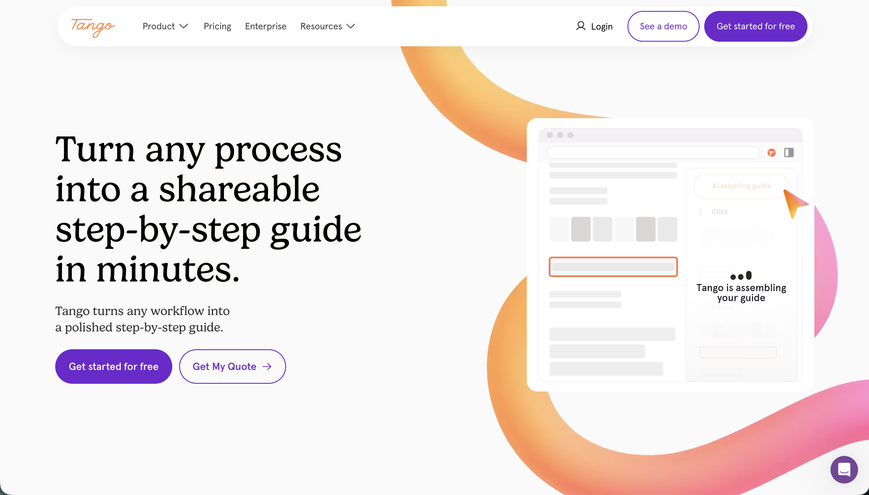 Tango.ai homepage