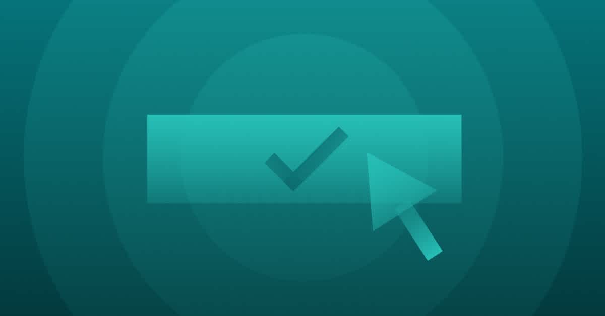 A mouse cursor clicks a CTA